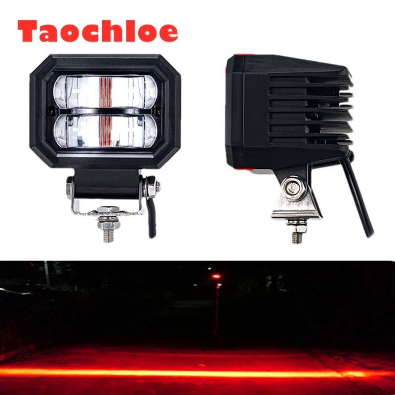 

1Pc DC 12V - 80V LED Forklift Lights Red Forklift Warning Lights Reverse Indicator Lamp Work Light Red Danger zone Forklift lamp