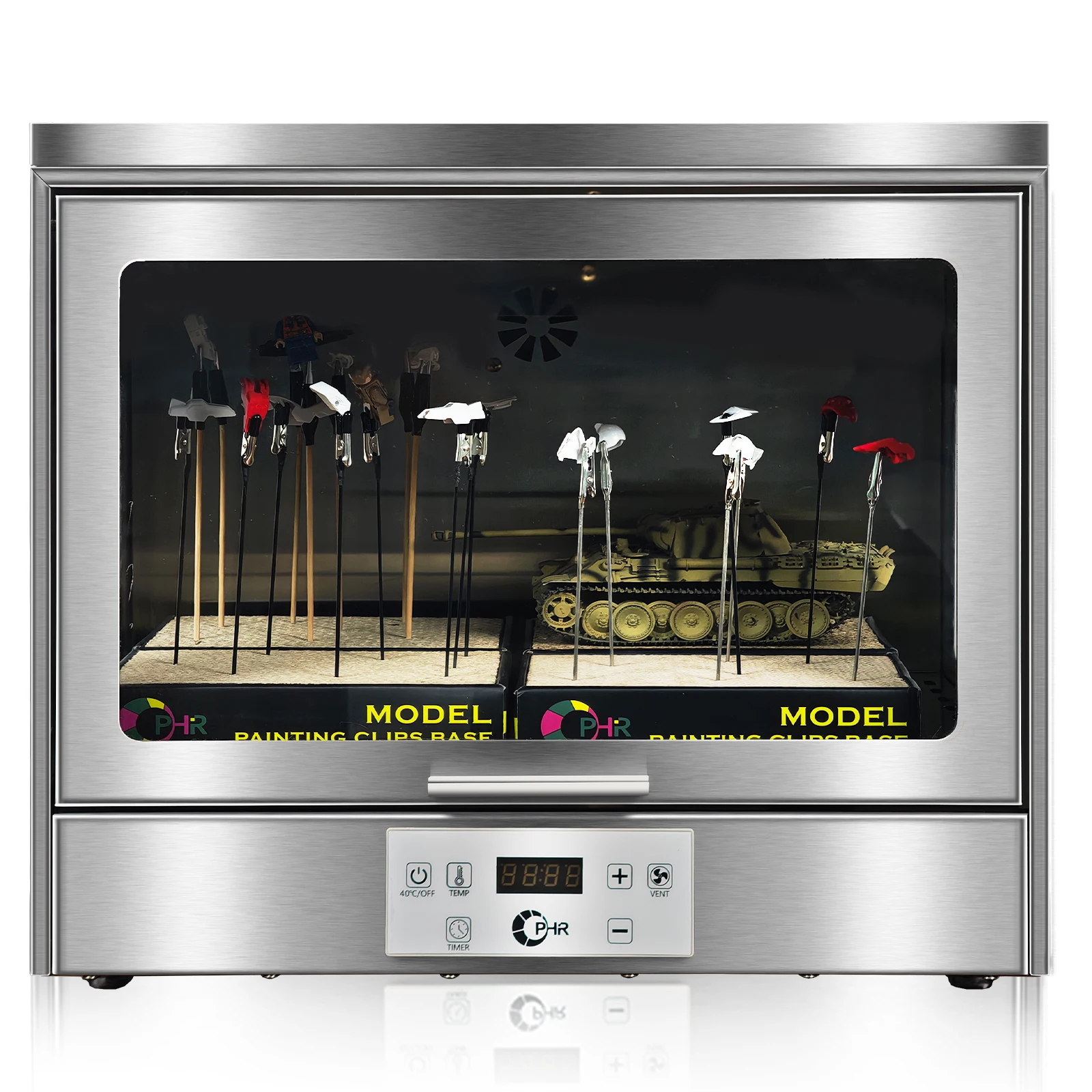 

OPHIR Airbrush DryBooth, сухая камера для рисования своими руками мощностью 300 Вт с вентилятором и удлинительным шлангом для выхлопных газов, нержавеющая сталь, для краски модели MG047