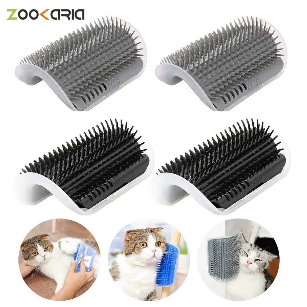 New Cat Brush Corner Cats Massage Self Groomer Comb Wall Brush Rubs Catnip The Face With a Tickling Comb Cat Grooming Accessorie