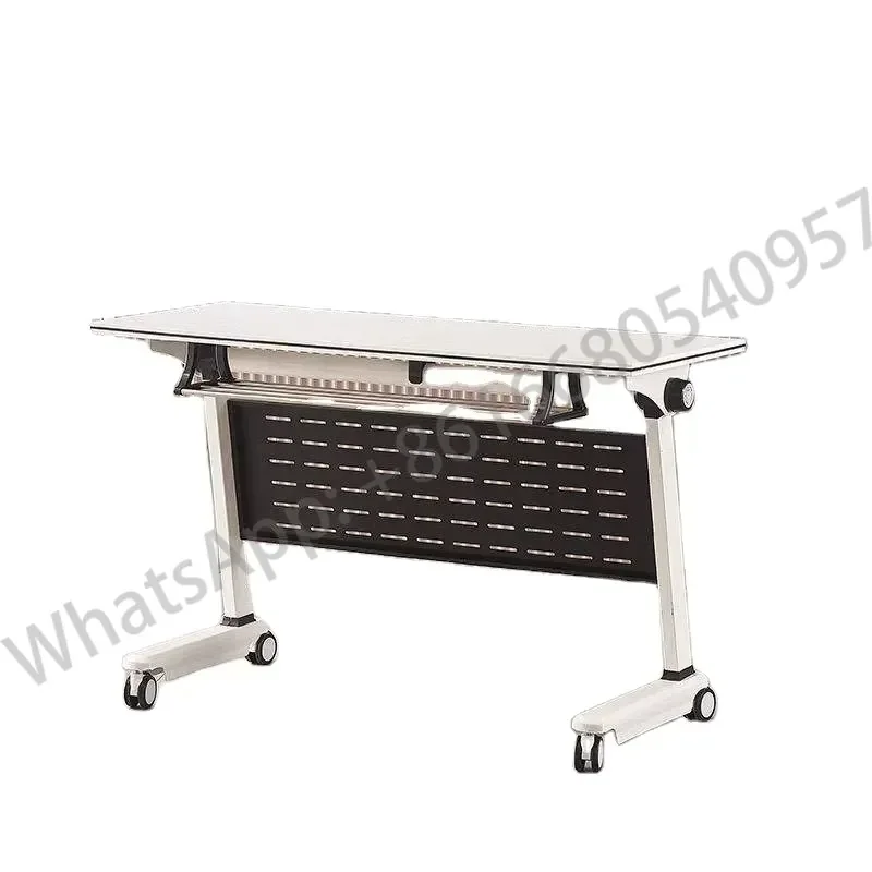 Folding Training Conference Table Mobile Desk School Chair Set Educational Institution Modular Long Steel Table Office