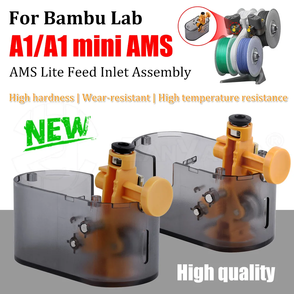 AMS Lite Material Feed Inlet Assembly Wear-resistant Filament Guide Port Fit For Bambu A1 A1mini 3D Printer Automatic Feeding