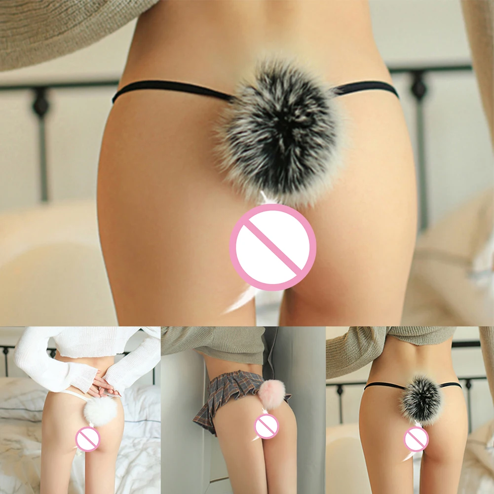 Thong G-String Panties Bedroom Lingeries Nightwear 1 * 60 - 80cm Waist Cosplay Polyester Rabbit Bunny Sexy Tail