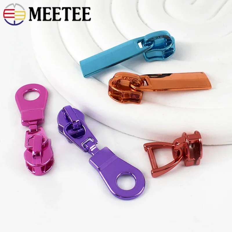 10/20Pcs Zipper Sliders for 5# Nylon Zippers Tape Colorful Zips Puller Bag Clothes Replacement Zip Cursor Lcok Head Accessories