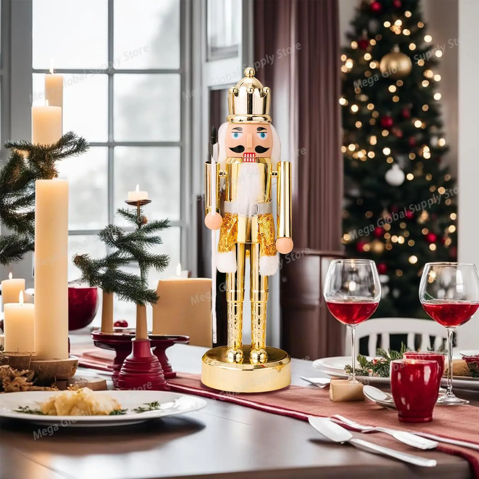 

Nutcracker Christmas Decor Wood Christmas Decorations Nutcracker Holiday Party Supplies for Dormitory School Offices Apartment