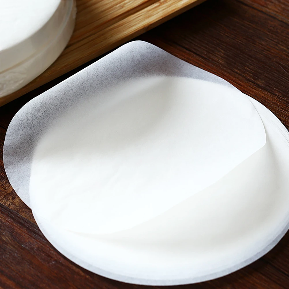 

100 Pcs BBQ Paper Food Liners Baking Cake Pans Circle Round Parchment Oil-absorbing