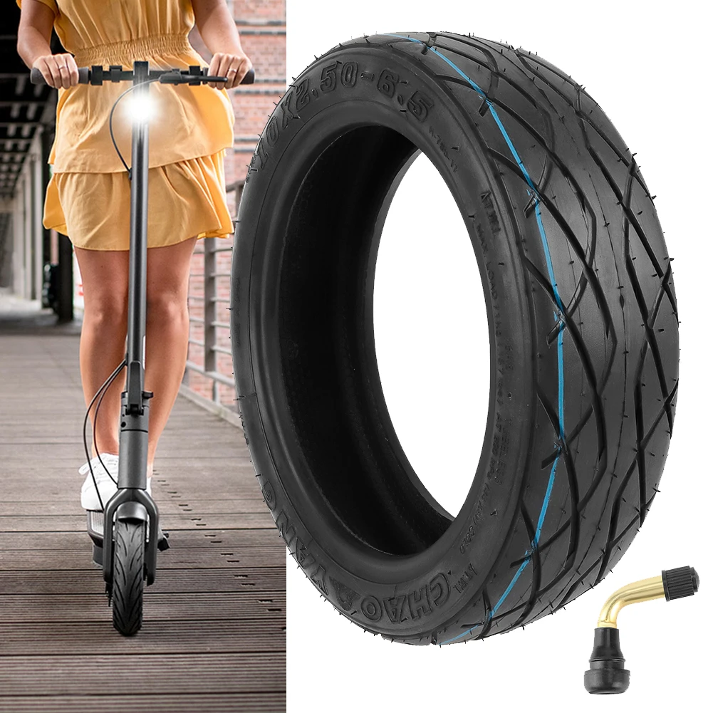 10 Inch 10x2.50-6.5 Electric Scooter Tubeless Tyre 60/70-6.5 Black Rubber Tire  For Ninebot Max G30 Electric Scooter Accessories