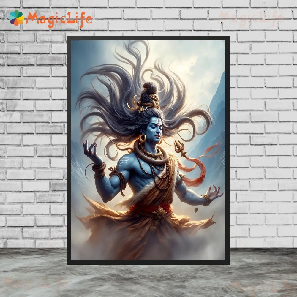 Religion Hinduism Shiva Brahma Vishnu God Posters Wall Pictures For Living Room Decor Poster Wall Art Canvas Painting Unframed