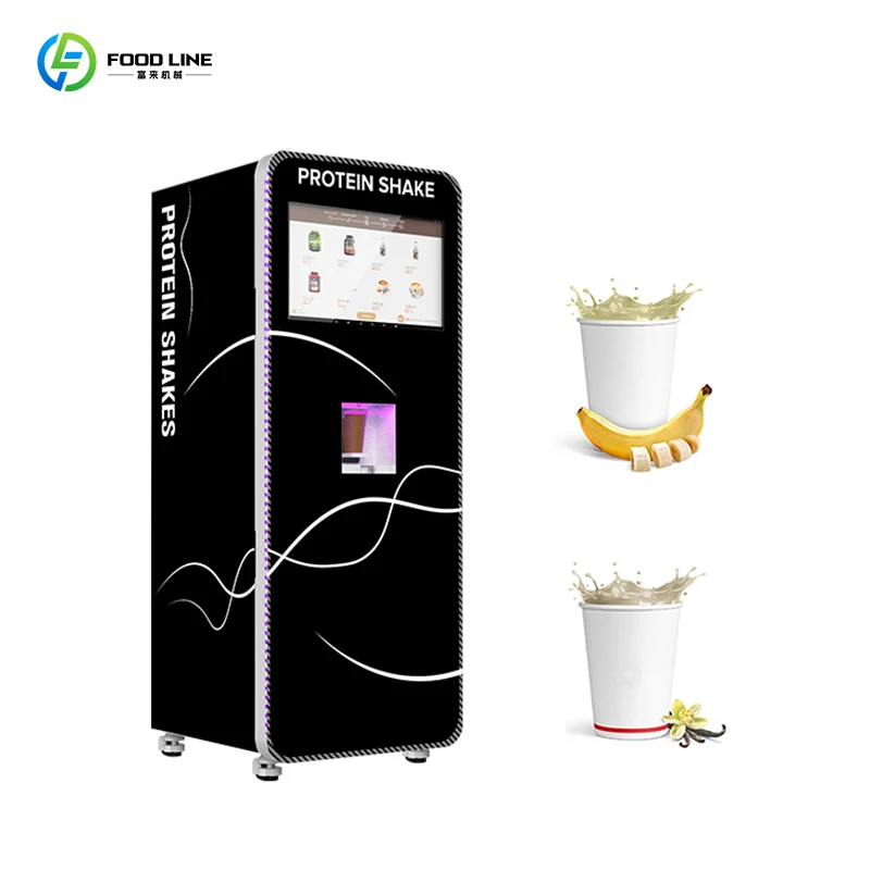 FOODLINE Space Saving Protein Shake Vendor Transparent Display Window Auto Stop Overheat Safe Gym Gear