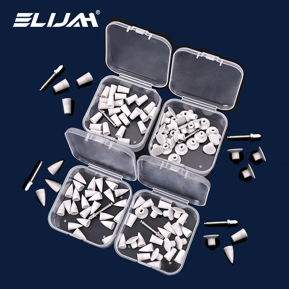 ELIJAH 25Pcs/Box Dental Silicone Finishing Polishing Head Composite Cup/Inverted/Cone Point Polisher CA 2.35MM Dentistry Tools