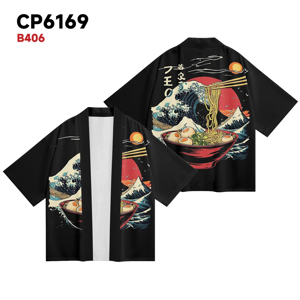 Traditional Print Kimono Men Japanese Yukata Female Women Cardigan Shirt Cosplay Haori Robe Fashion Samurai Asia Clothing