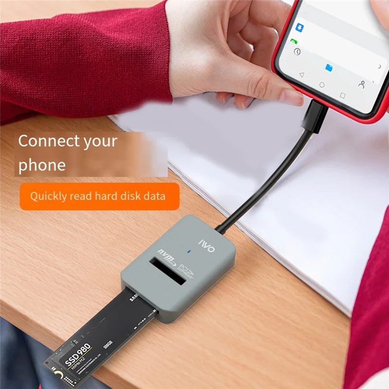 

A41Z-10 Гбит/с M.2 NVME SSD Корпус Type-C M2 PCIE NVME SSD-адаптер Без инструментов Поддержка 2230/42/60/80/22110