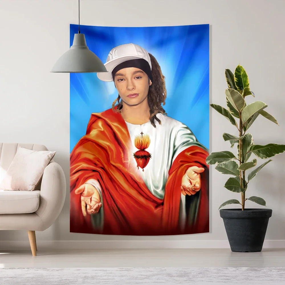 

90x70cm Tokyo Hotel Boy Tom Kaulitzs Jesus Decorates The Wall Tapestry Background