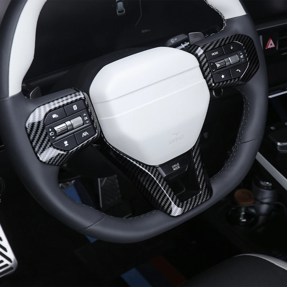 

3Pcs For Kia K4 GT 2024-2026 LHD/RHD ABS Steering Wheel Cover Trim Car Steering Wheel Switch Button Trim Panel Car Accessories