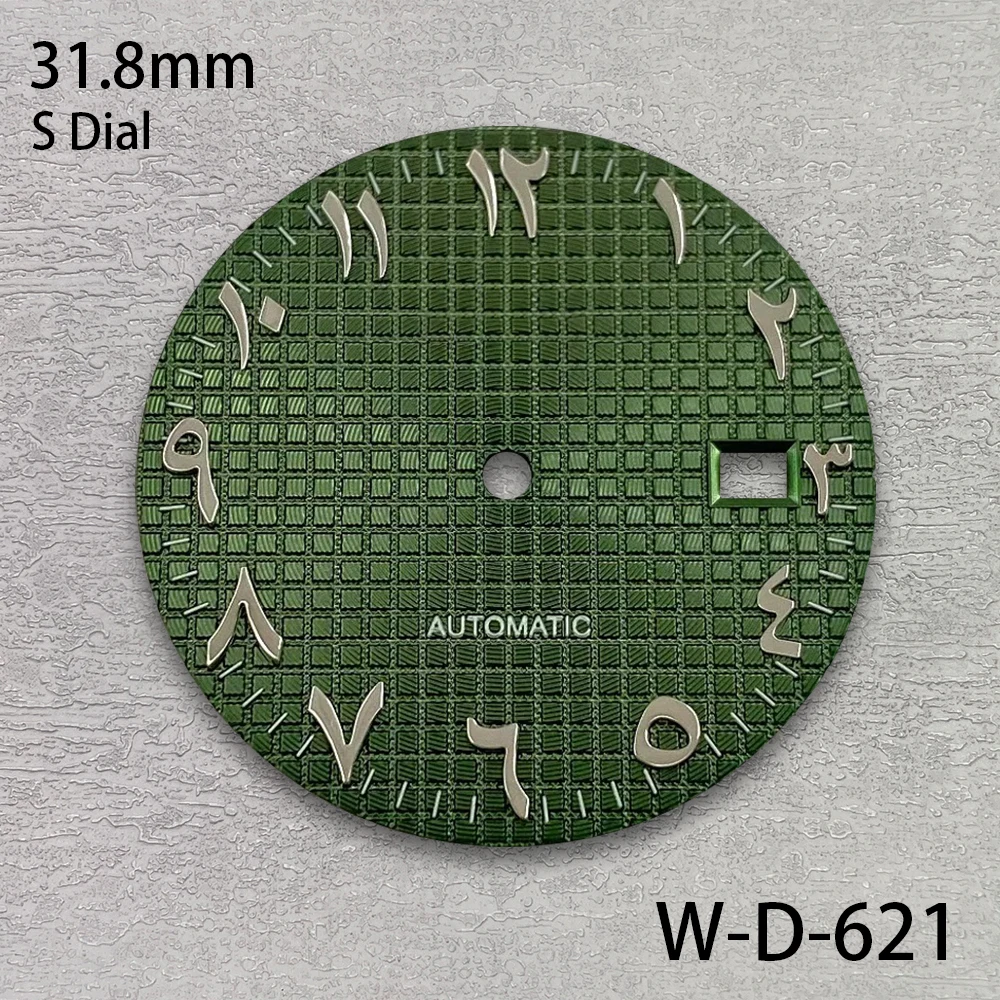 Tarcza arabska z logo S 31,8 mm odpowiednia dla akcesoriów do modyfikacji japońskiego zegarka z mechanizmem automatycznym NH35/NH36/4R/7S