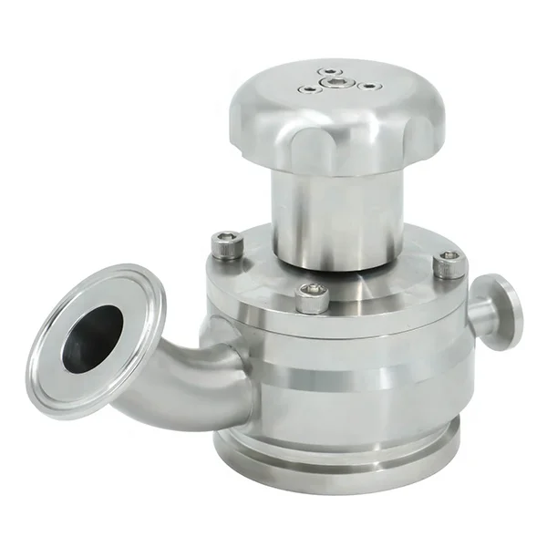 Hot Sale 1.5'' 38.1MM Stainless Steel Sanitary SS316L Premium Manual Clamped Aseptic Flush Tank Bottom Valves with Steam Outlet