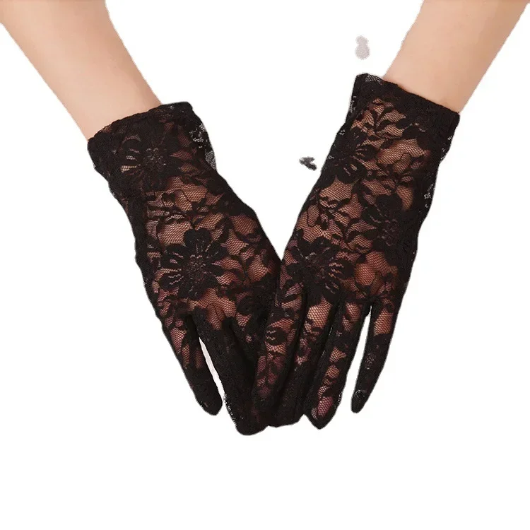 Gants de mariée en dentelle pour femmes, élégants, longueur de poignet, accessoires de mariée, pour demoiselle d'honneur