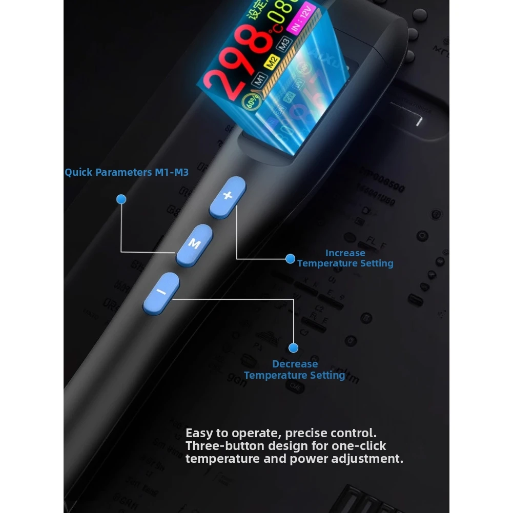 

T208 Adjustable Temperature Soldering Iron 90-450C Digital LCD Display for Electronics Repair and DIY Soldering