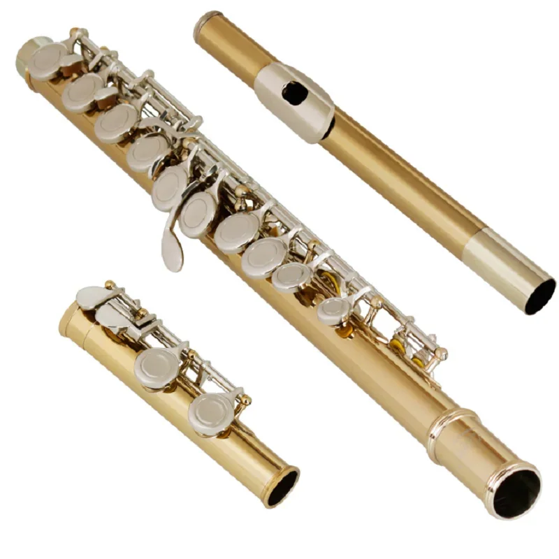 Gold and Silver Key Flute, Imported Brass Leather Box, Test Flute