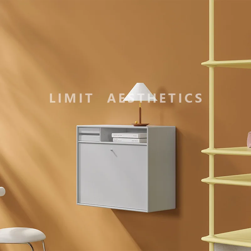 

LIM small dresser boundary Italian minimalist wall hanging H makeup table cream dresser small apartment on the wall style Nordic