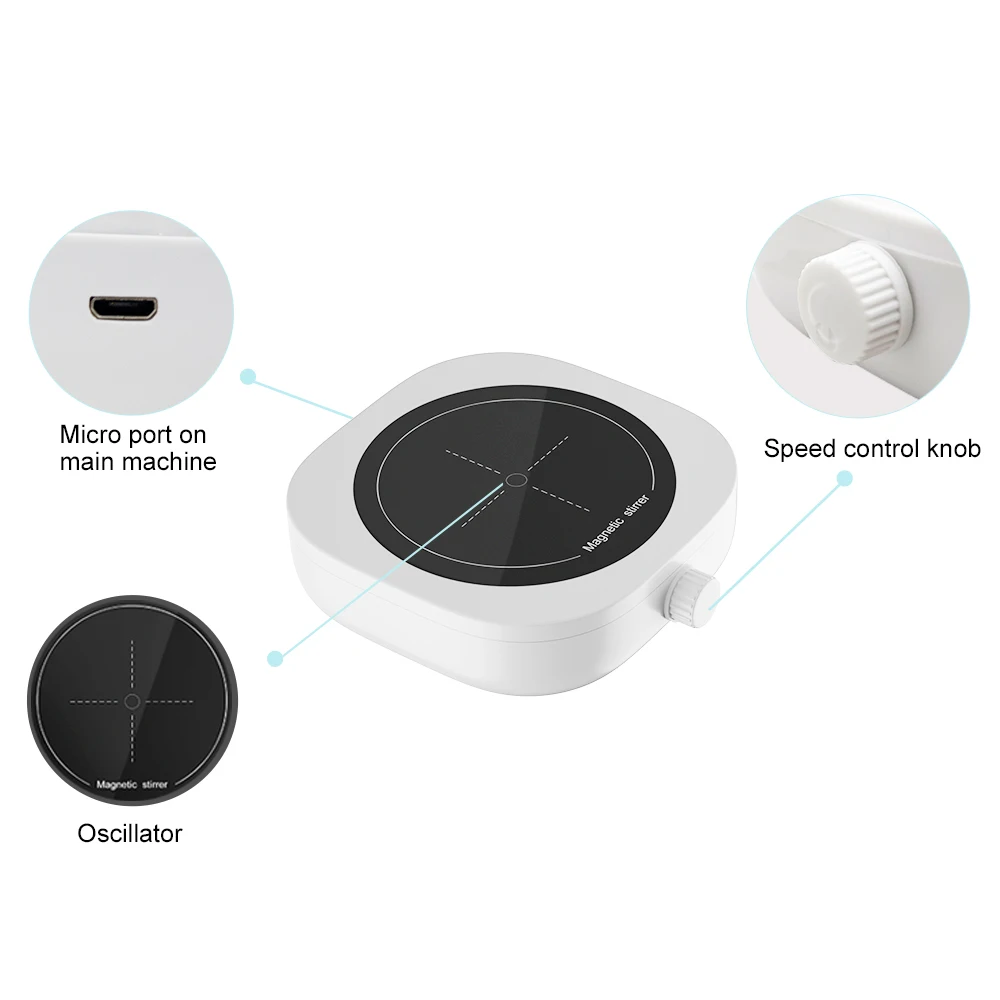 MS2000 ノンスリップ 2L ポータブルラボ用ミニマグネチックスターラー