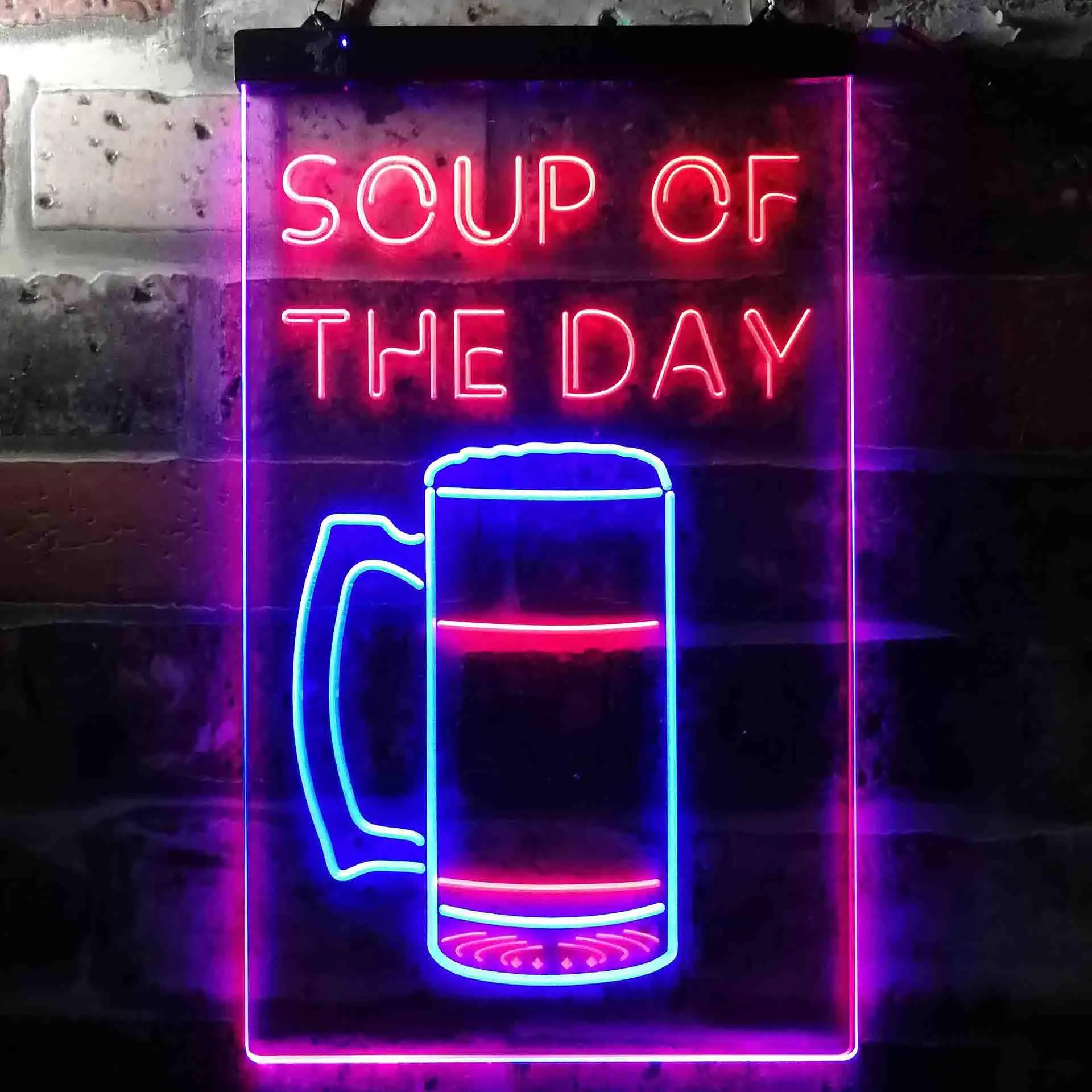 

Soup of The Day. Beer Dual Color Led Neon Sign st6-i3669