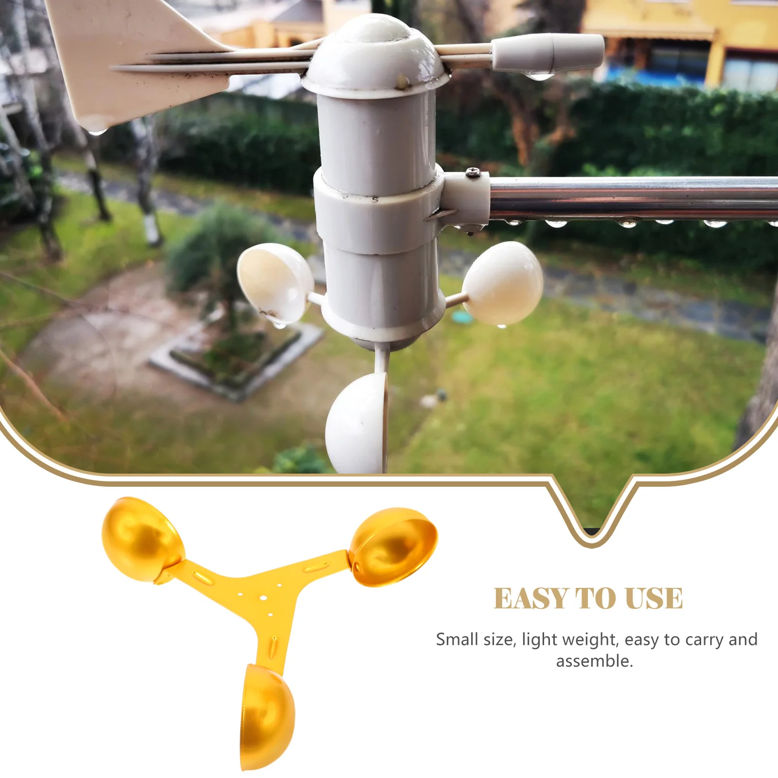 

Wind Speed Sensor Cup Anemometer Replacement For Wind Measurement Tool Air Flow Meter Instrument Gauge 3-Cup