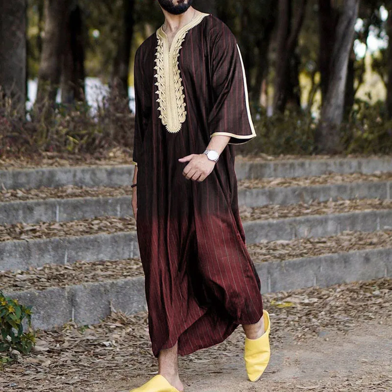 

2023 Men Jubba Thobe Islamic Clothing Ramadan Mens Abaya dress Long Robe Saudi Wear Musulman Caftan Jubah Dubai Dress MY903