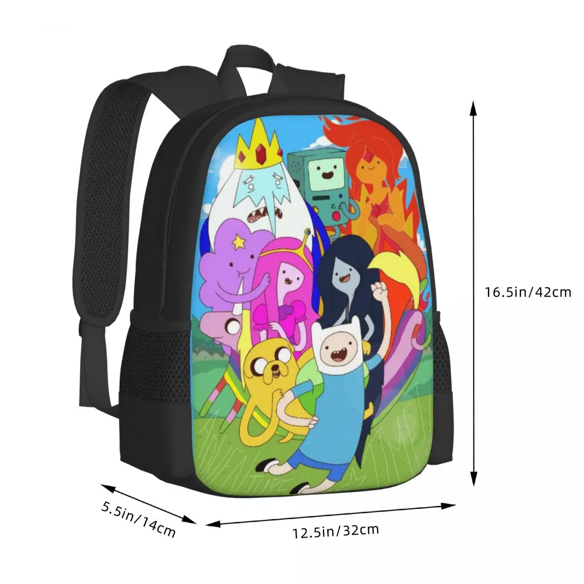 Cartoon Adventure Time Finn Jake Travel Laptop Backpack, Business College School Computer Bag Gift for Men & Women