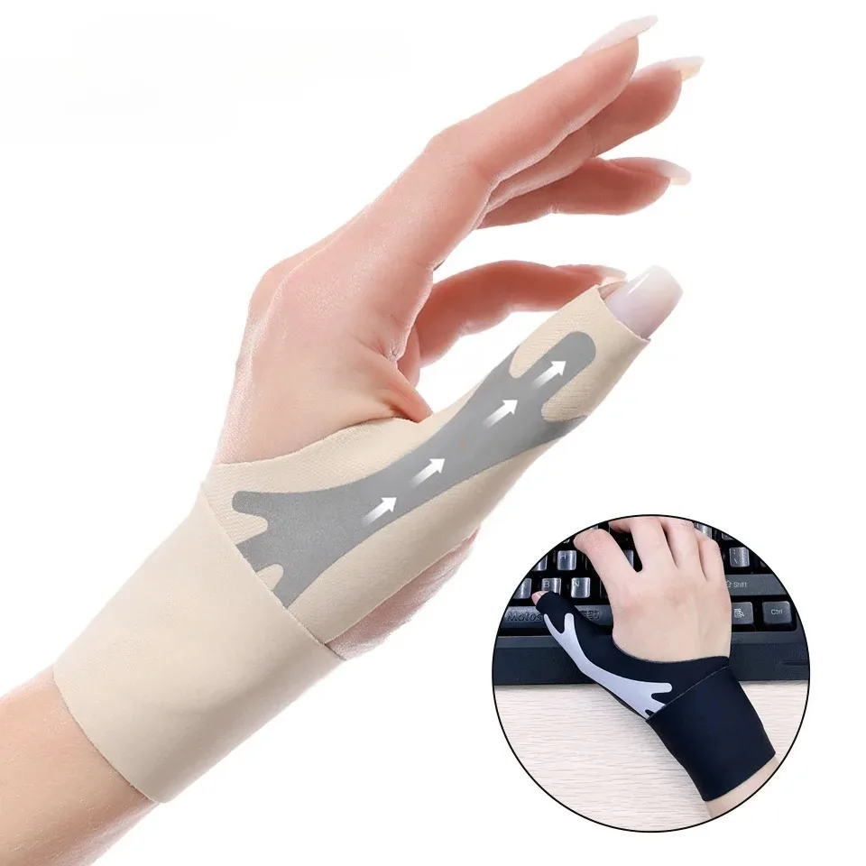1Pcs Lightweight Thumb Protector Tendon Wrap Wrist Guard Anti-sprain Fixation Correction Compression Wrist Guard Unisex