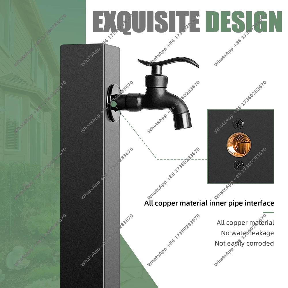 

Уличный водопроводный пожарный гидрант из нержавеющей стали 304, 65 мм, квадратный, с полностью медным краном, для садового шланга