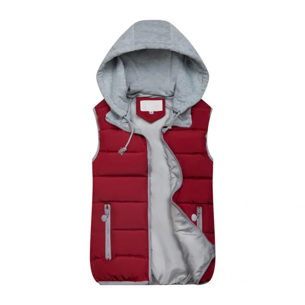 Gilet trapuntato gilet femminile Streetwear cerniere gilet Casual sottile con cappuccio