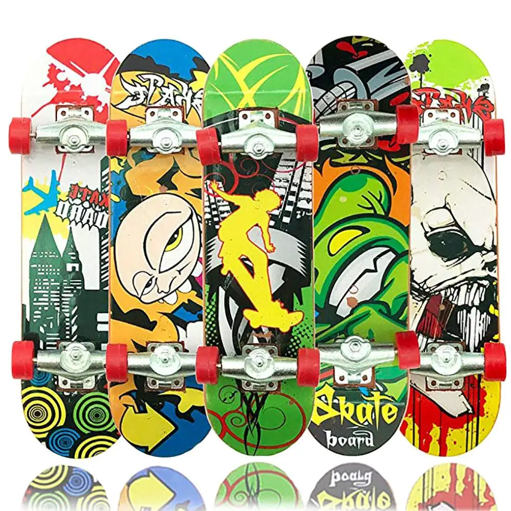 1pc New Stand FingerBoard Skateboard Mini Finger Boards Skate Truck Finger Skateboard for Kid Toy Children Scooter Gifts