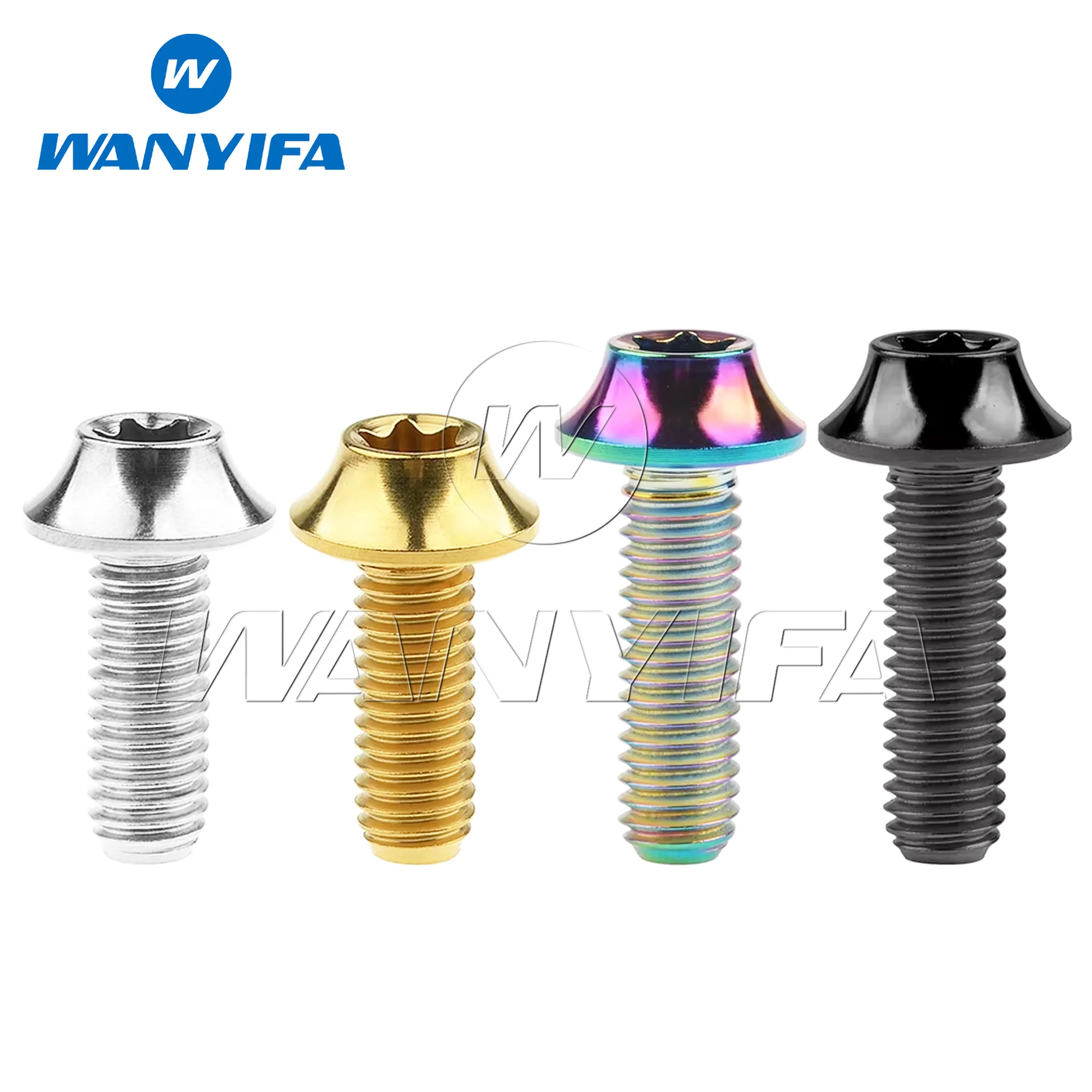 Wanyifa Titanium Bolt  M5/M6x16/20mm Button Torx Head Bolt Screw for Bicycle Motorcycle Part Accessory