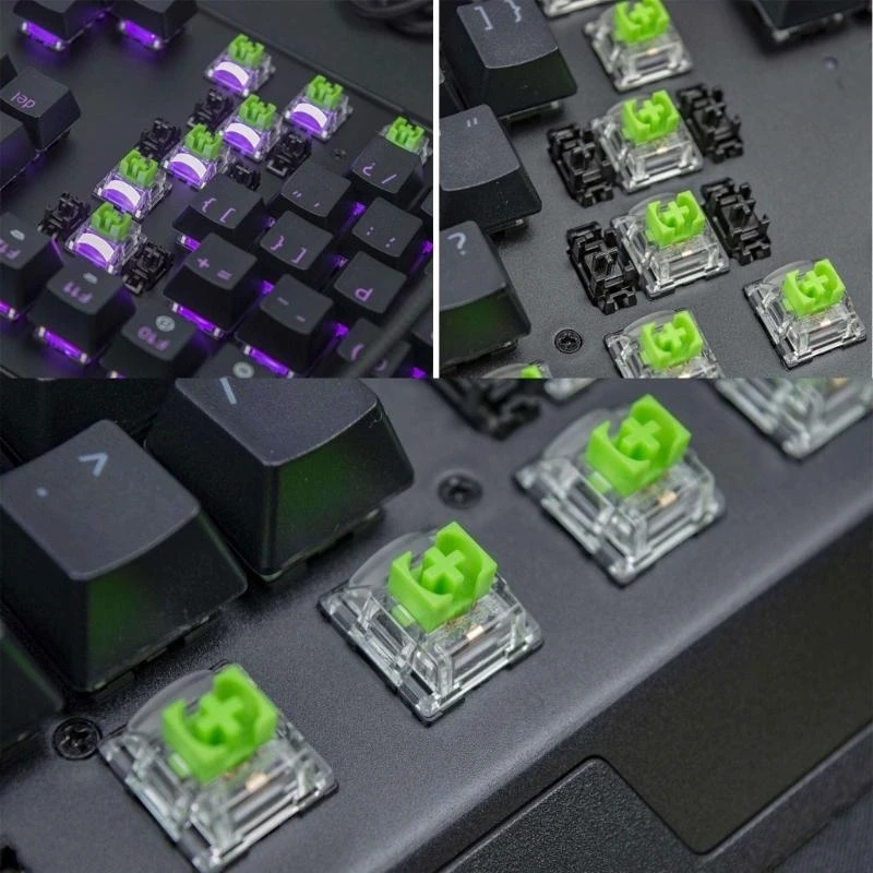 Interruttori verdi da 2 pezzi per tastiera da gioco meccanica Blackwidow V3 Pro V3 Tenkeyless e altri con interruttore LED a 3 pin migliore vendita