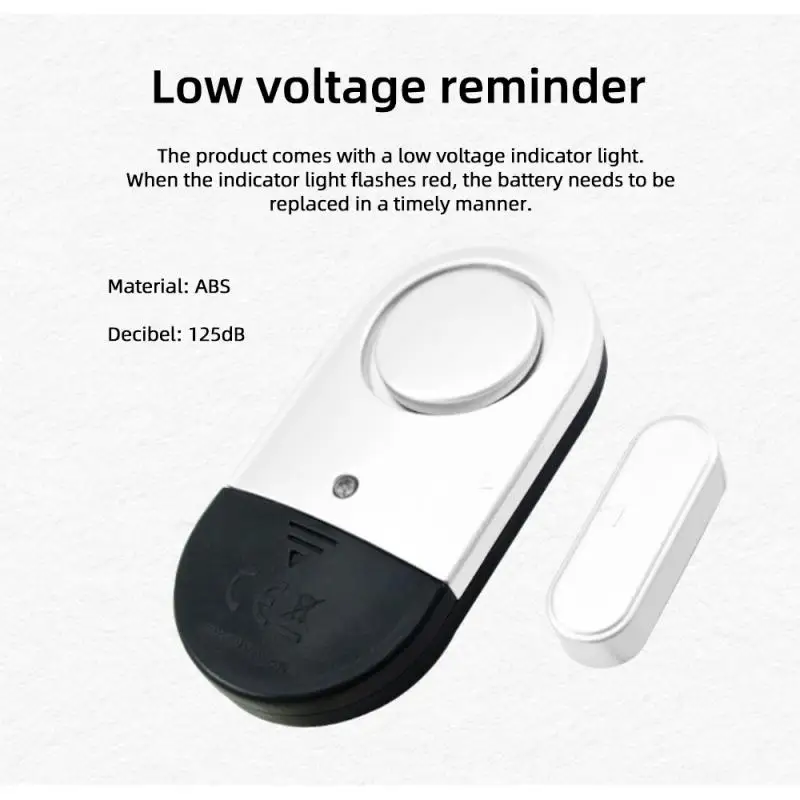 Aubess Wireless Door And Window Sensor Resistance Magnetic Sense Alarm Anti-theft Device Hotel Store Home Security Protection