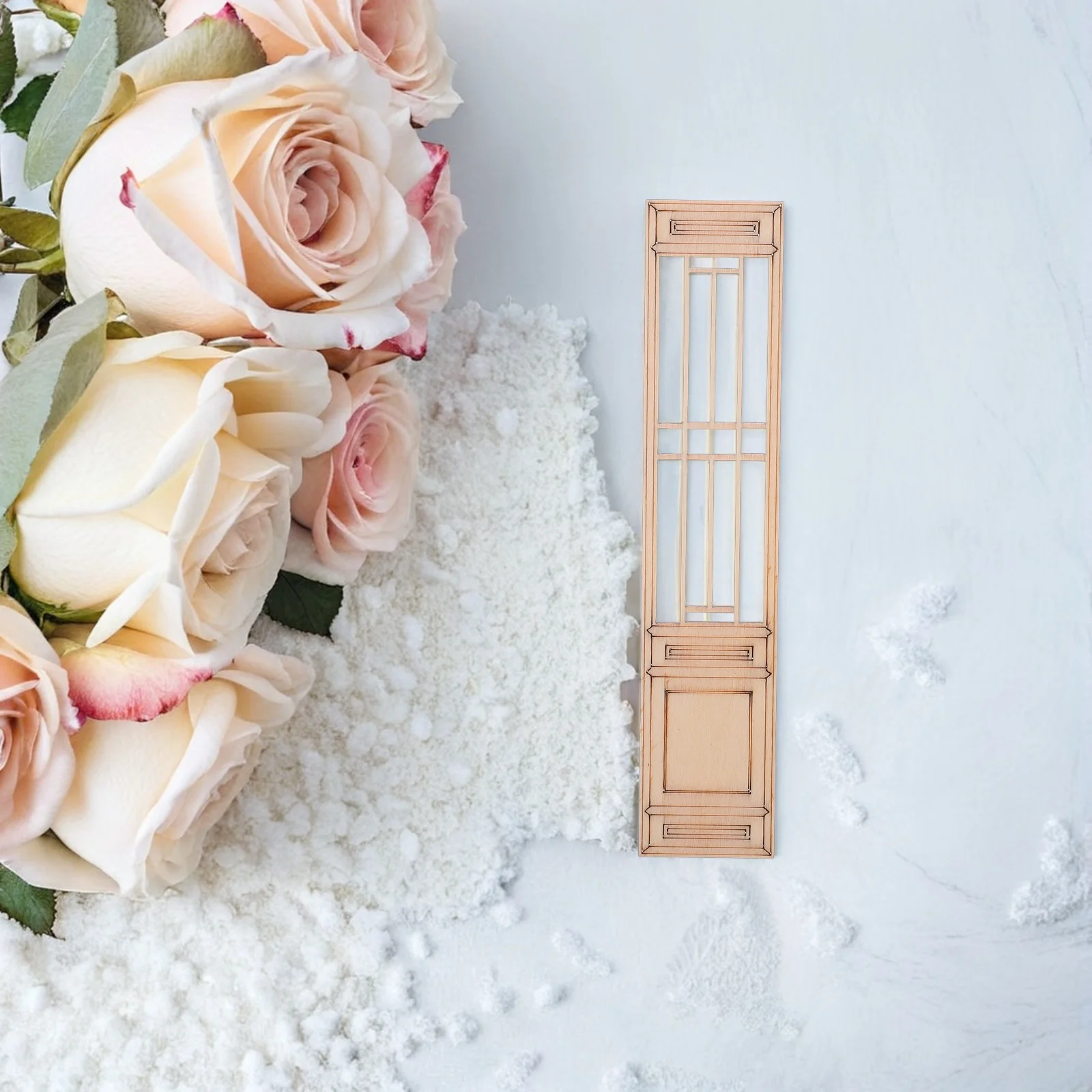 

10pcs Miniature Landscape Doors Windows Chinese Dollhouse Wooden Divider Handcrafted Decorative Screen for Fairy Garden DIY