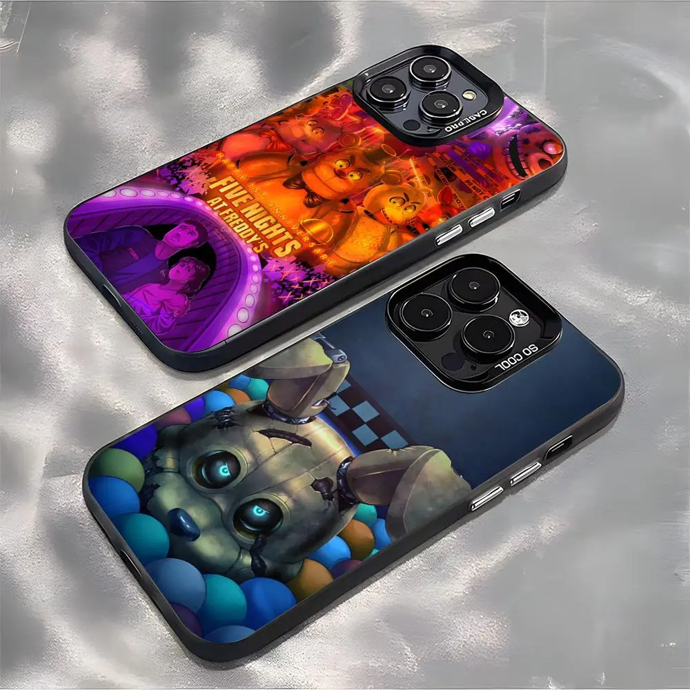 Five-Nights-At-Freddys Handyhülle für iPhone 17 Air 16 15 14 Plus 13 12 11 Pro 7 8 XS Max XR Silber Schwarz Stoßfeste Hülle