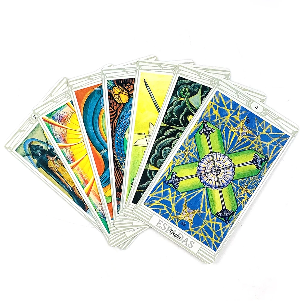 Spanish Version Tarot Cards Crowley Thoth With Egyptian Symbolism, Qabalistic & Astrological Insights For Divination Cards Game - view 5