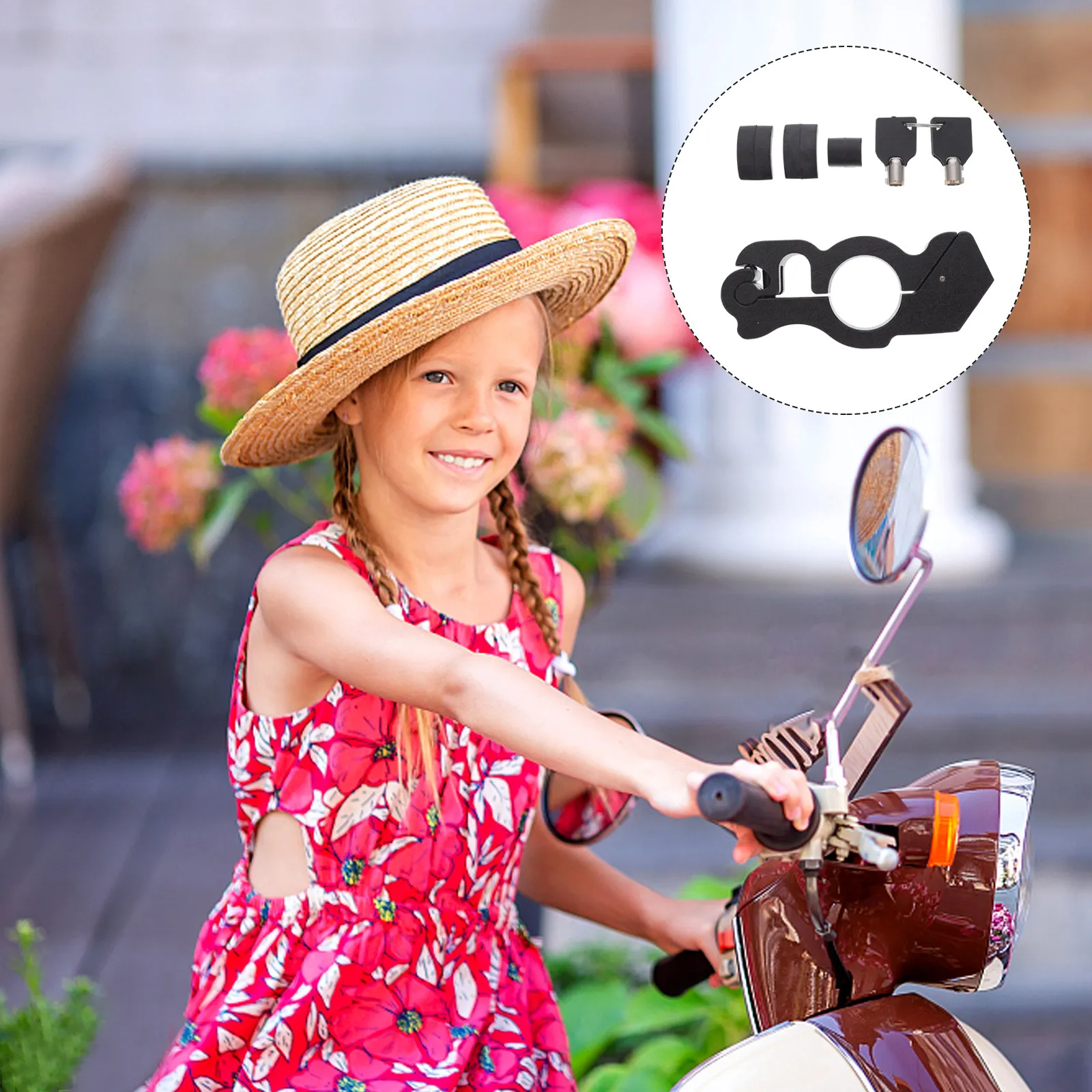 

Комплект из 1 шт.: Замок на руль мотоцикла, премиум-запирающаяся ручка газа, защитный замок тормозного диска для мотоциклов, скутеров, квадроциклов, аксессуары для мототехники