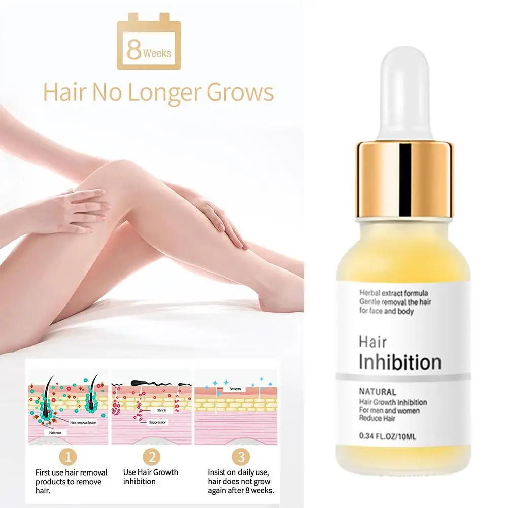 Hair Removal Serum Natural Painless Moisturizing Non-irritating Hair Inhibition Beauty Care Cosmetics Body Skin X5c9