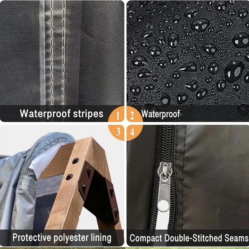 في الهواء الطلق ألف الإطار غطاء كرسي متأرجح الستائر غطاء مقعد أكسفورد مقاوم للماء المضادة للأشعة فوق البنفسجية حامي لحديقة ساحة الأثاث القماش هود