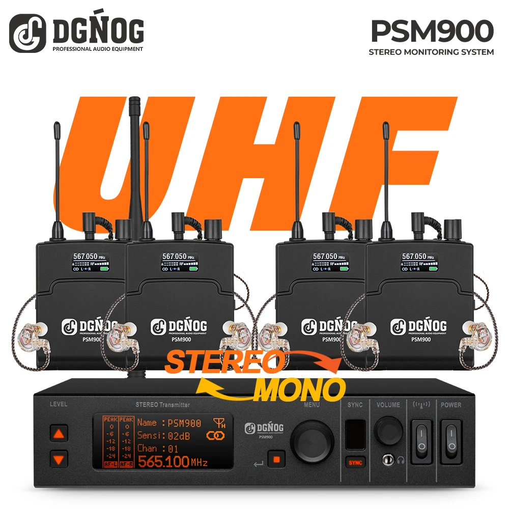 32-Channel Wireless In-Ear Monitoring System Automatically Paired Stereo IEM System, Stage Return, Waist Pack Type for DJ Stages view 6