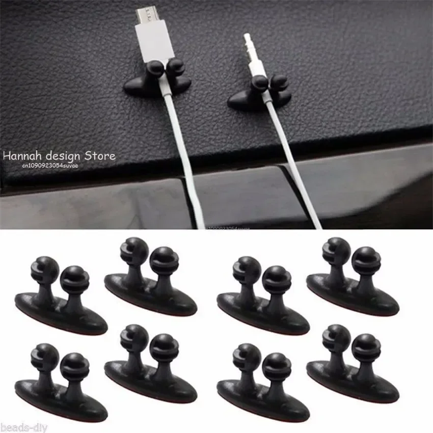 Car Accessories Interior 8PCS Mini Adhesive Car Products Charger Line Clasp Clamp Headphone/USB Cable Car Clip Automobile