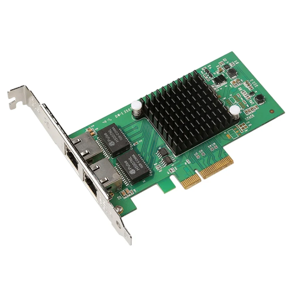 Intel I350 Dual Port PCIe 4x Server Lan Card Gigabit Network Adapter Lan Card 10/100/1000Mbps for Desktop PC
