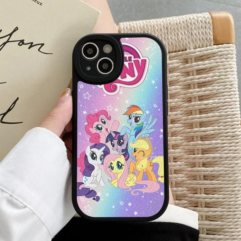 Cartoon Cute My Little Horse Phone Case Hard Leather For IPhone 16 15 14 13 12 Mini 11 14 Pro Max Xs X Xr 7 8 Plus Fundas