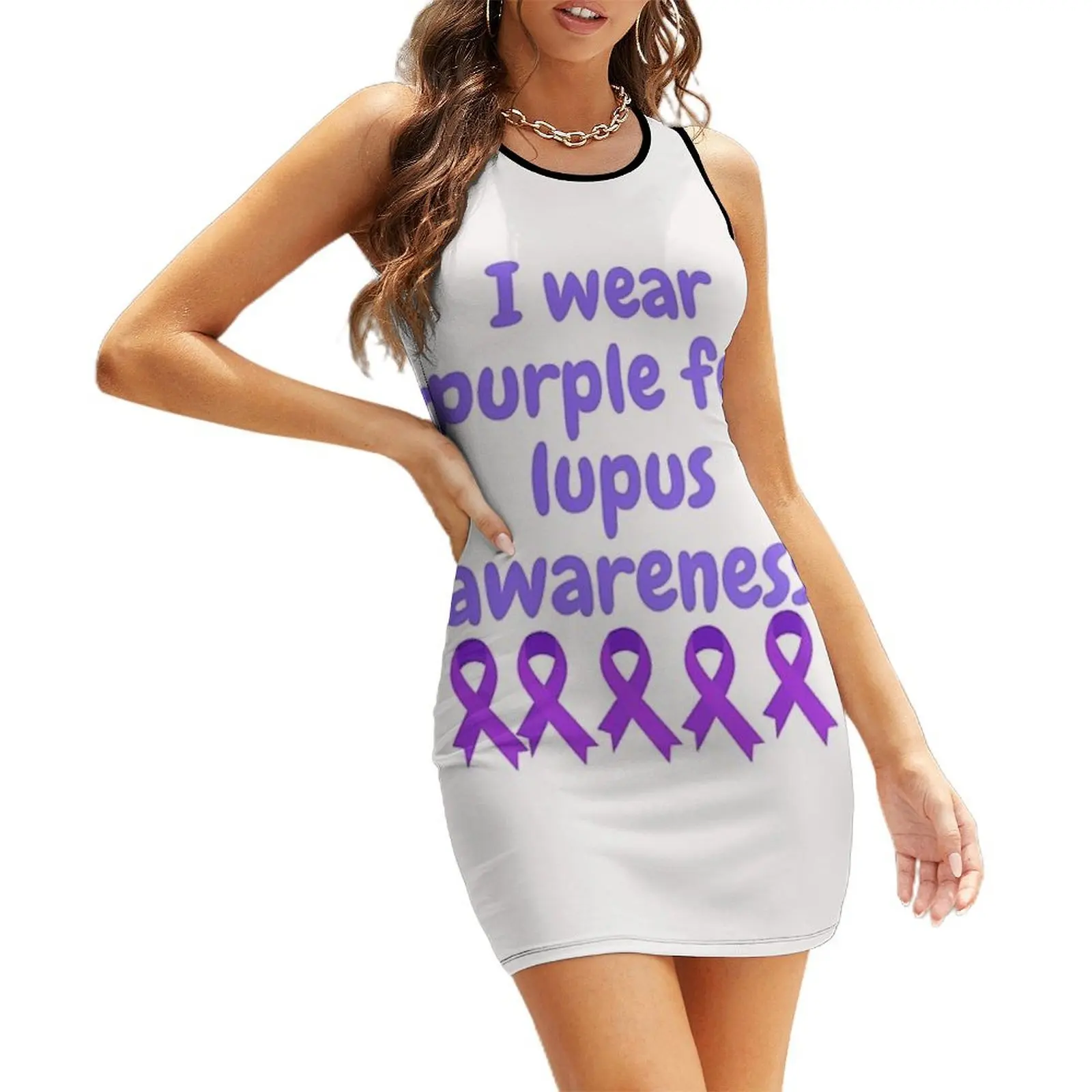 

I Wear Purple For Lupus Awareness Sleeveless Sundress dress for women summer dress women summer 2025 women's luxury party dress