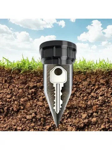 Garden Key Hider, Realistic Underground Watering Can Key Safe, No Battery Needed, Durable Plastic for Outdoor Garden Security