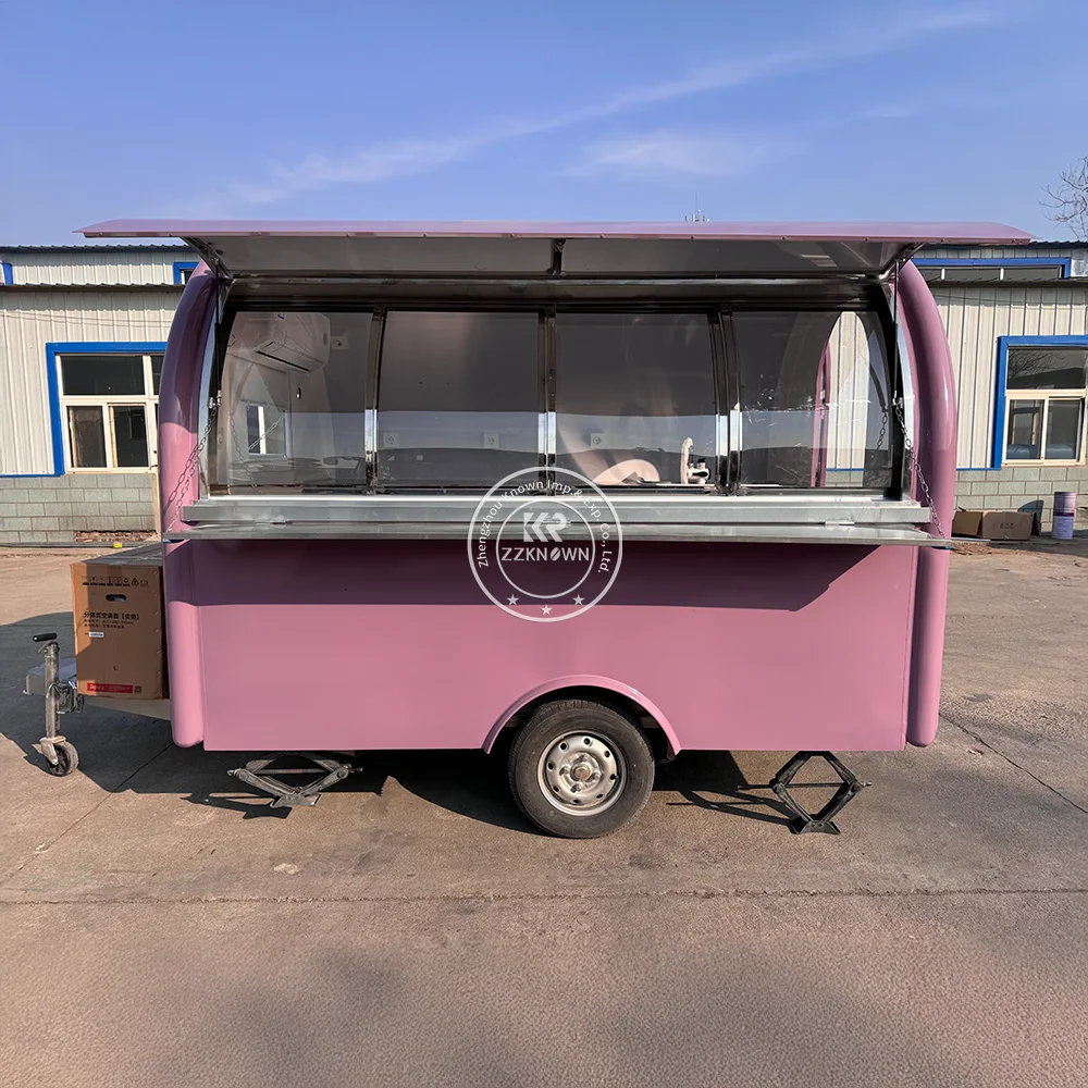 

Customized Mobile Fast Food Catering Trailer Outdoor Concession Sweet Bbq Food Truck With Fully Equipped