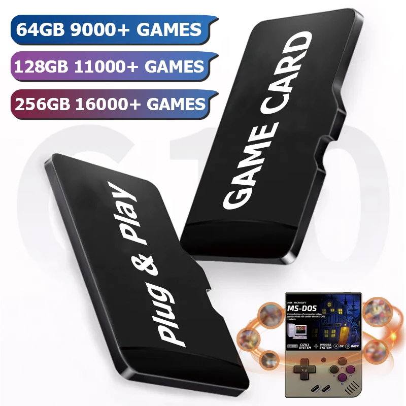 Nuovo sistema Game Card Miyoo Mini Game 256GB 16000 + giochi 50 + emulatori supporto PS1/NDS/MAME Retro Game TF Card per Miyoo Mini Plus