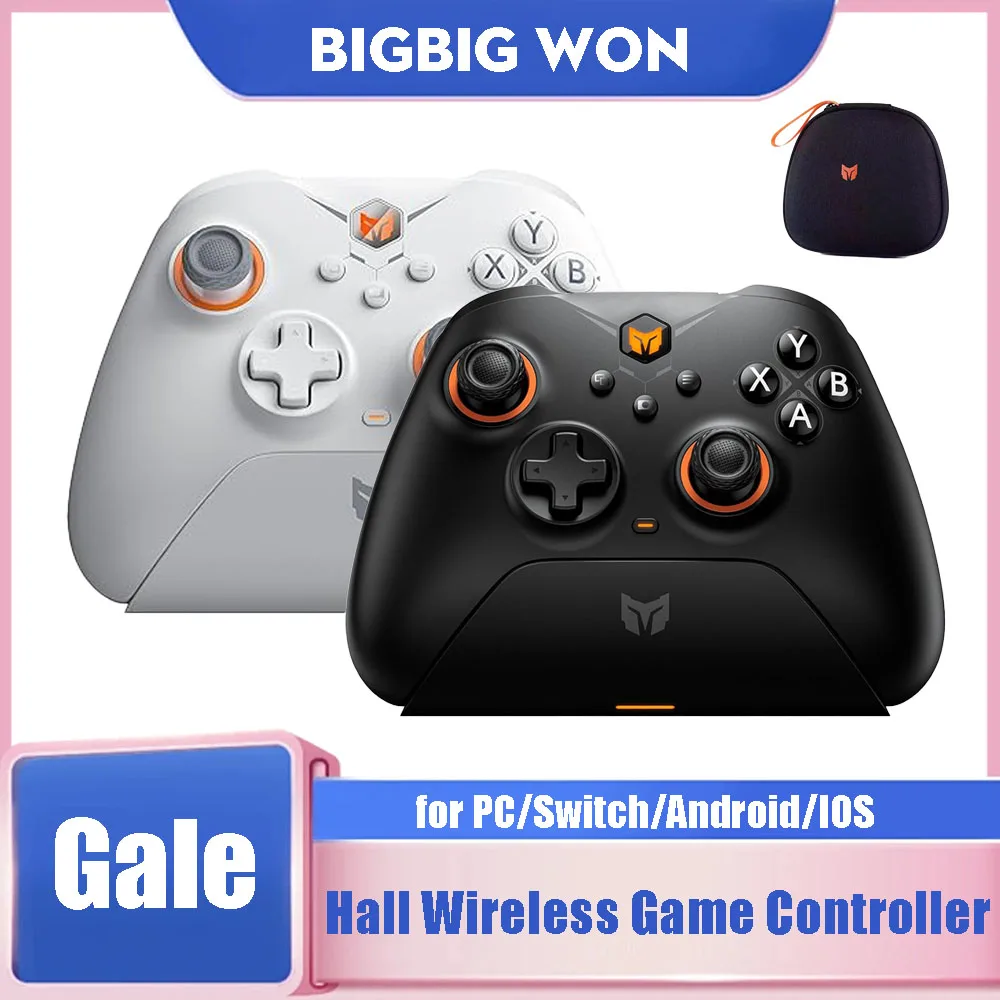 BIGBIG Won Gale Hall Wireless Gaming Controller Somatosensory Intelligent Video Gamepad with Charging Dock for Switch/PC/iOS